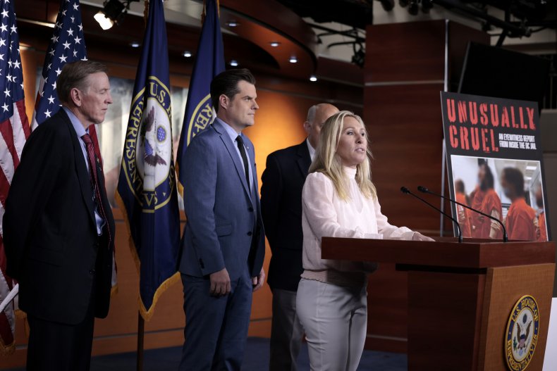 Video of Matt Gaetz, Marjorie Taylor Greene Being Asked
About Jan. 6 Officers Goes Viral 1