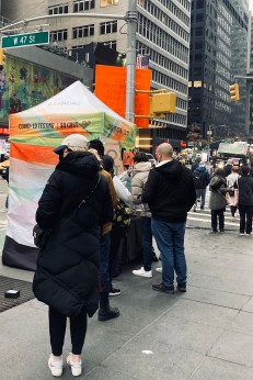 New Yorkers wait in line for hours to get COVID-19 tests
during surge 1