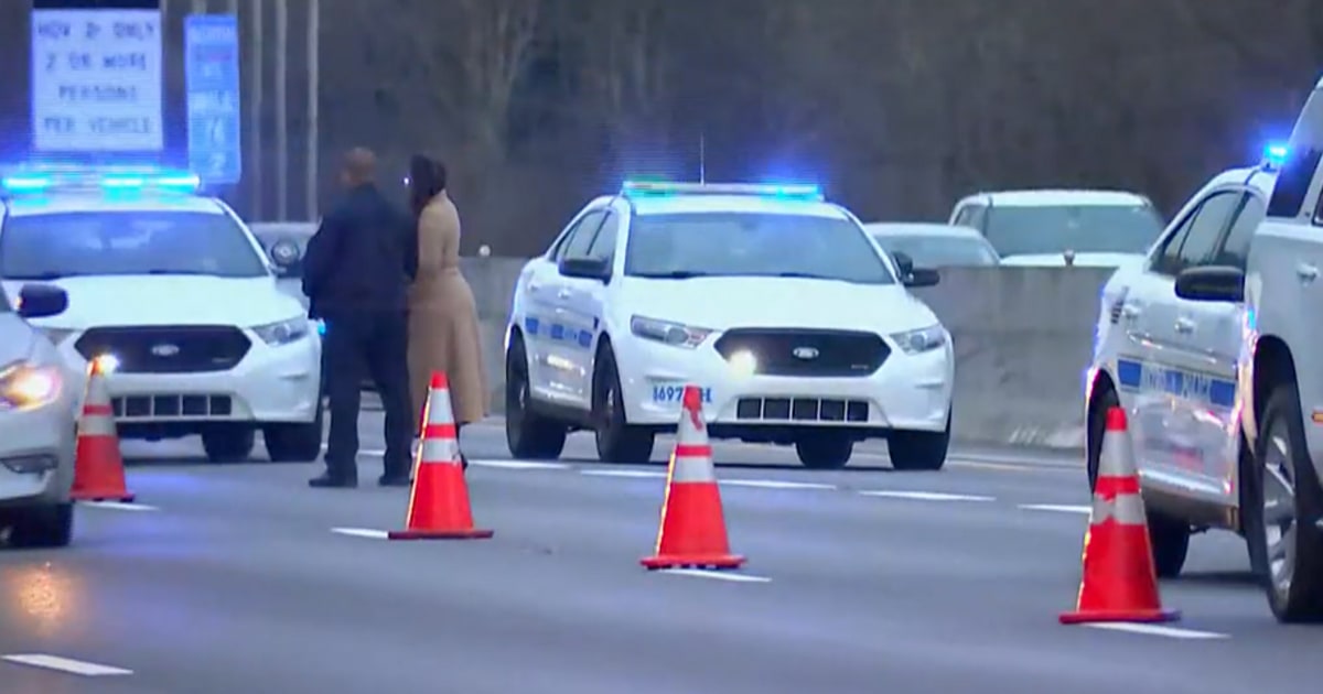 9 officers shoot man with box cutter, shiny object on
Tennessee interstate 1