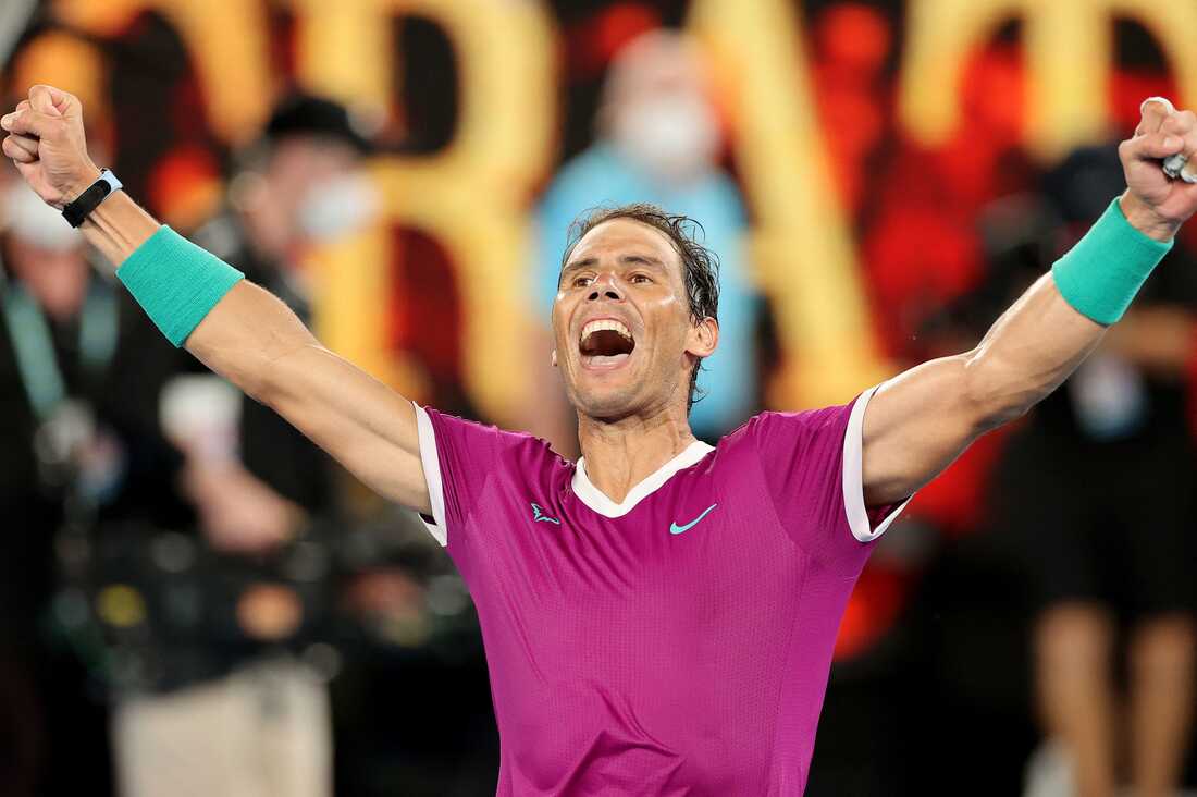 Rafael Nadal wins Australian Open and claims record for most
men's Grand Slam titles 1