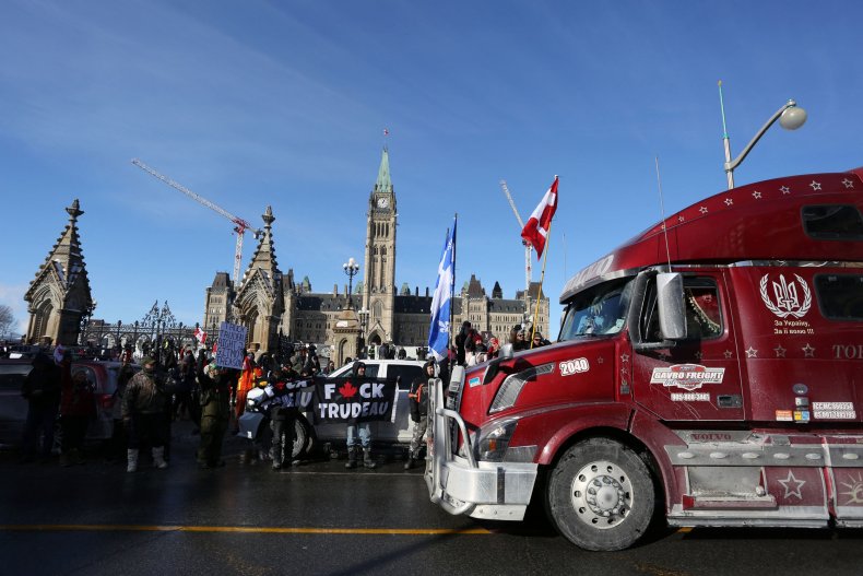 Trucker Vaccine Protest Leads to Concern Over Canadian
Lawmakers' Safety 1