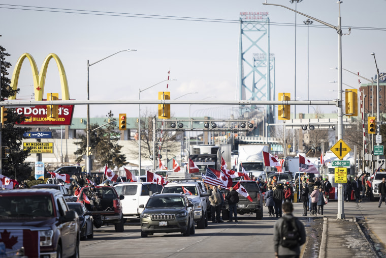 Canadian Border Paralyzed by Anti-Vaccine Mandate
Protests. 1