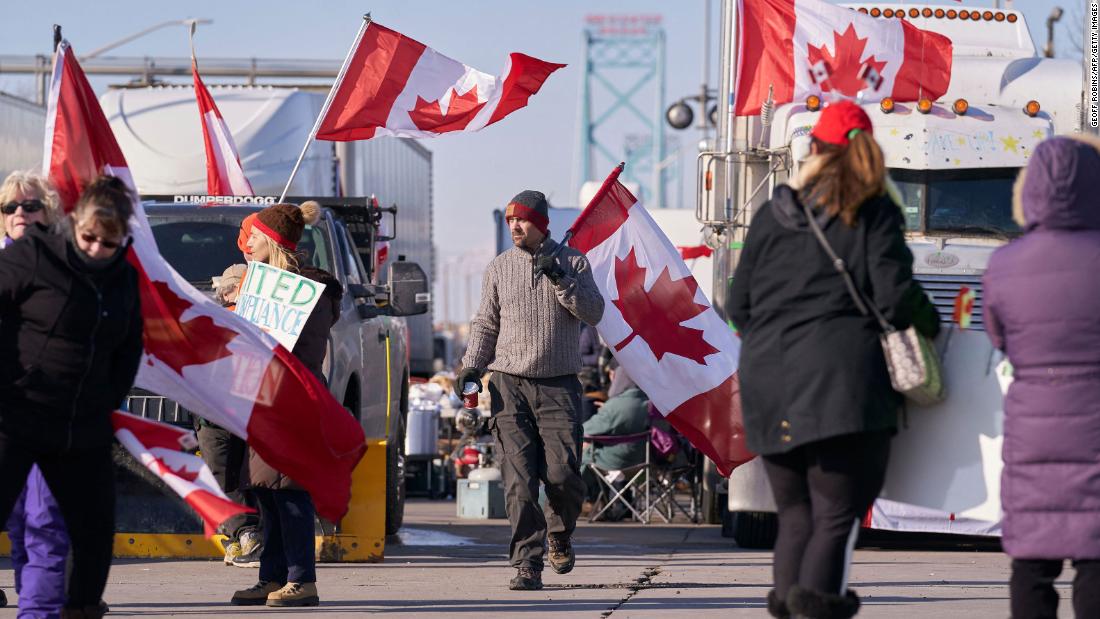 Right-wing media offers fawning coverage of Canadian
truckers as it encourages similar protest in US 1