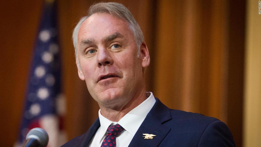 Trump-era Interior Secretary Ryan Zinke violated ethics
rules while in office, watchdog report finds 1