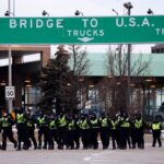 Canada Police Arrive To Remove Anti-Vaccine Mandate
Protesters At U.S. Border 15
