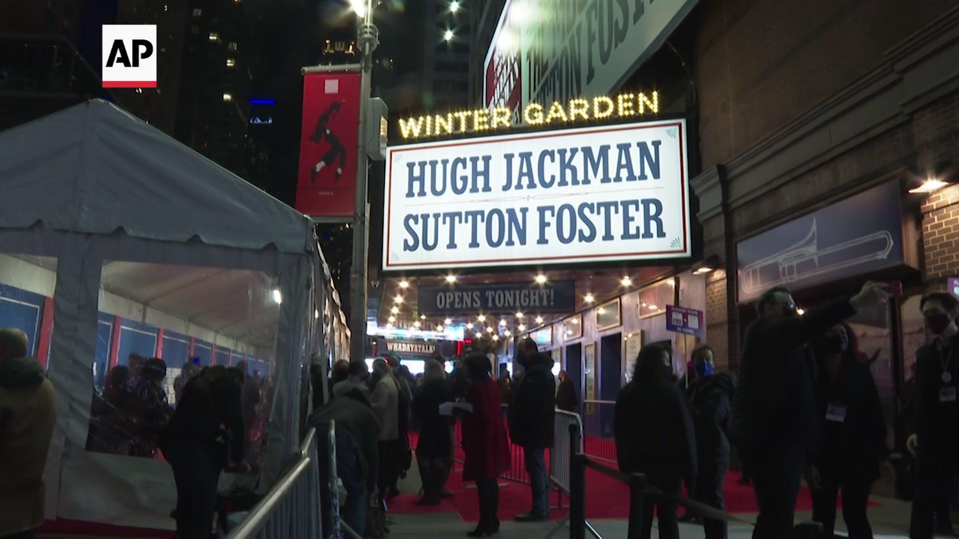 At 'Music Man' opening, Jackman gives update on Reynolds
prank war 1 At 'Music Man' opening, Jackman gives update on Reynolds
prank war 1