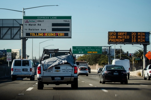 Q&A: Highway 101 toll lanes open Friday – but how
much you’ll pay is a mystery 1