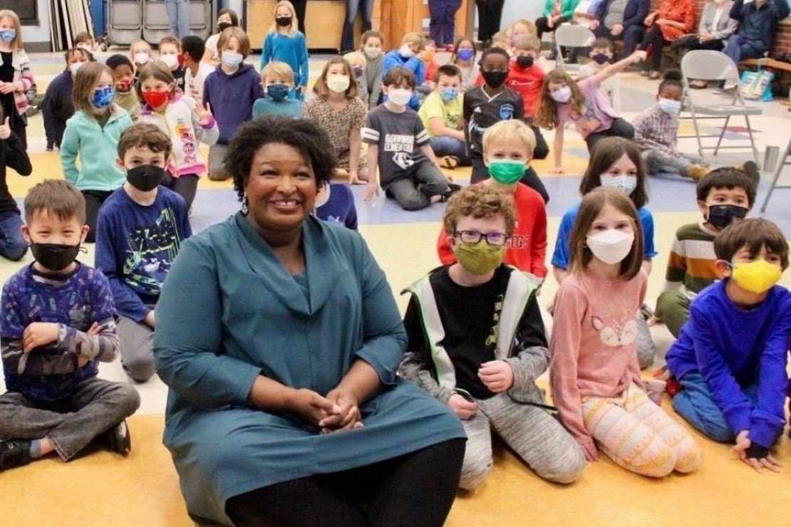 After Playing Race Card, Stacey Abrams Apologizes for
Maskless Photo 1
