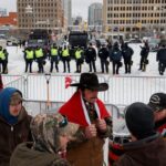 Canada police quickly push back COVID protesters 9