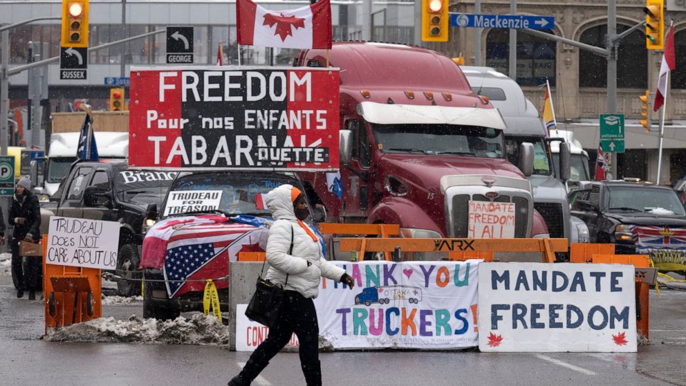 Canada's COVID-19 protests threaten border trade with
US 1