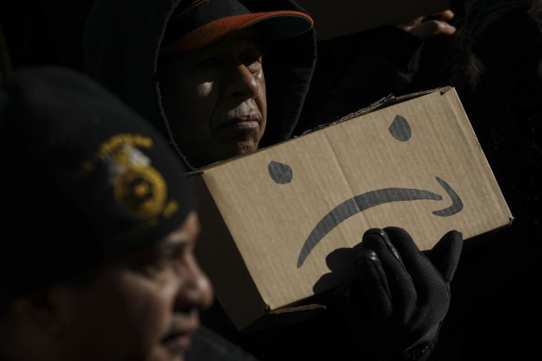 COVID Protocol Relaxation Prompts Protest Outside Amazon
Warehouse 1