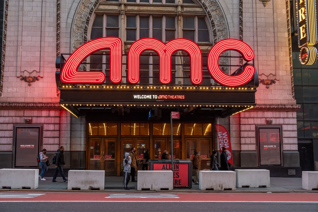 Anti-vax protesters detained after storming AMC theater in
midtown 1