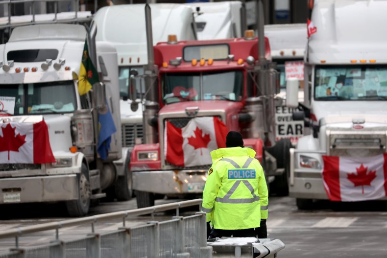 Canadian Truckers Leave Last U.S. Border Blockade, Crossing
Reopening Soon 1