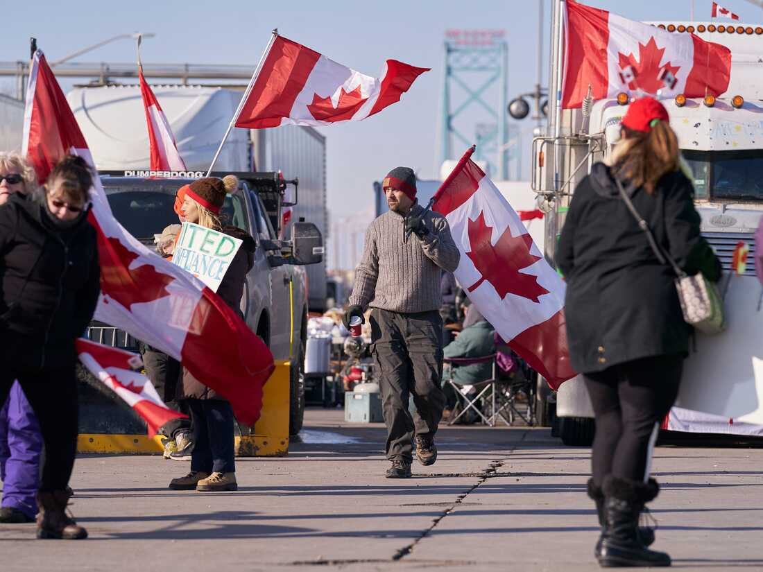 A Canadian judge has frozen access to donations for the
trucker convoy protest 1