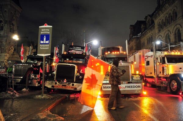 As Blockade at U.S.-Canada Border Continues, Protests Expand
Globally 1