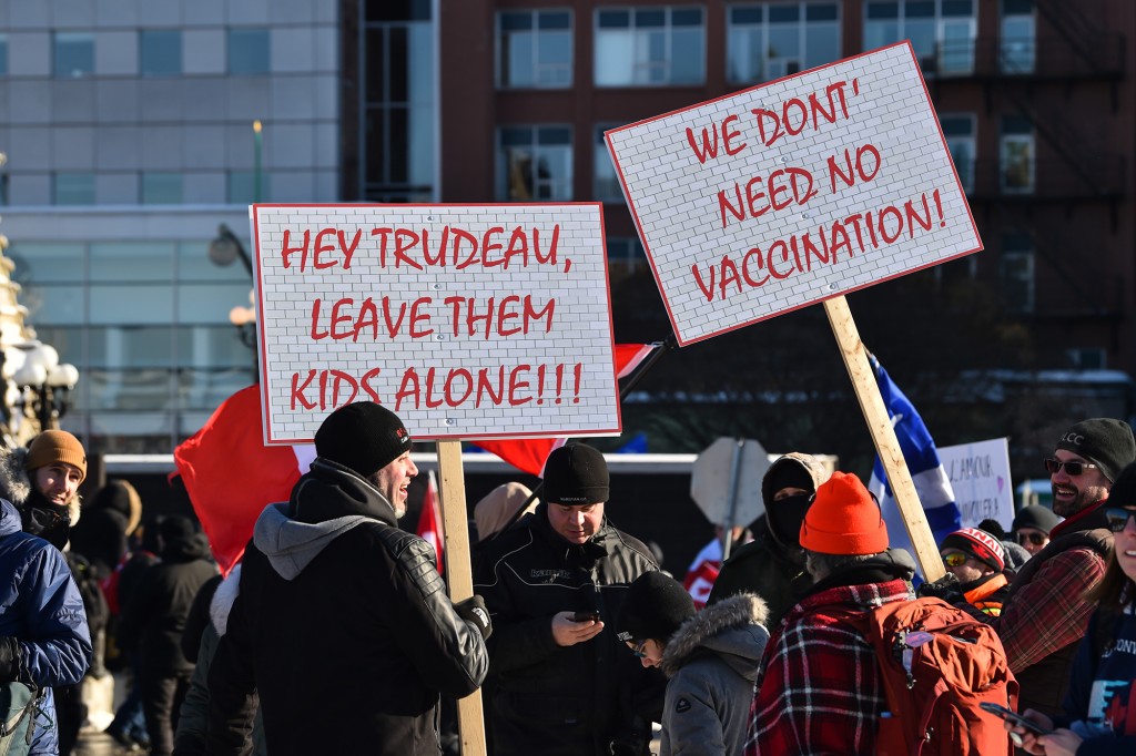 Canada’s Trudeau invokes emergency powers to quell trucker
COVID protests 1