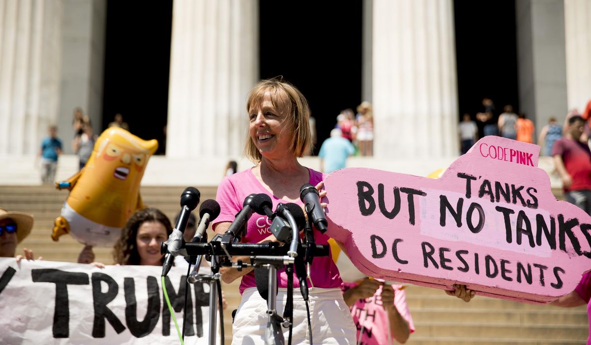 Code Pink staging antiwar protests but says Dems mum on
Biden's hawkish moves at Russia 1