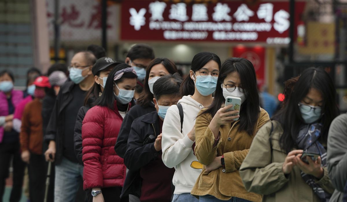Hong Kong reports over 1,000 COVID-19 cases, first deaths in
six months 1