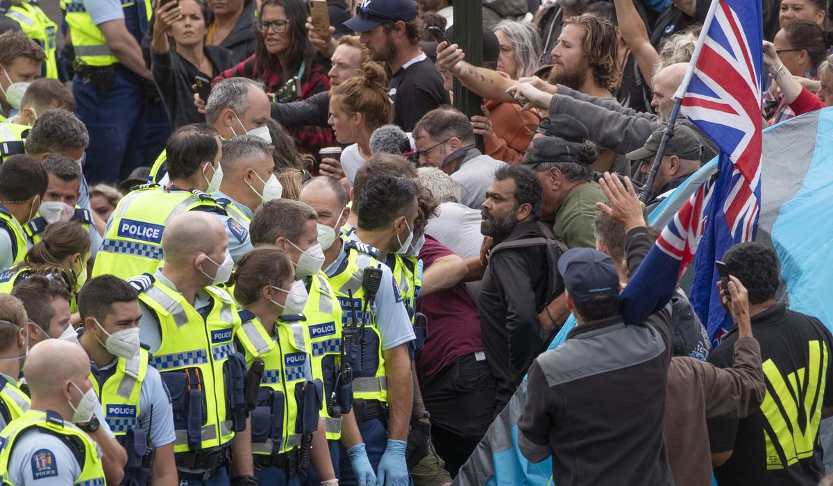 New Zealand tries old earworm hits to flush out
protesters 1