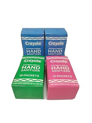 Crayola Hand Wipes Cleansers 60 Packets Total 0.07oz each Packet Colors Vary