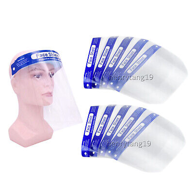 10PCS Full Face Shield Medical Safty Protective Cover Anti-Fog Isolation Protect