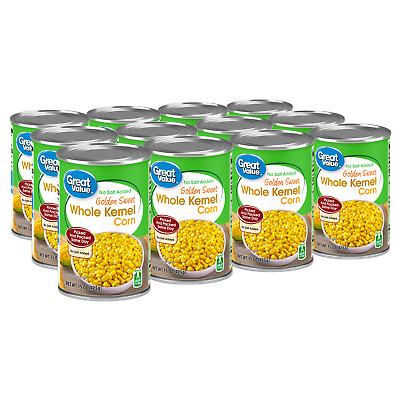 12 Cans No Salt Added Sweet Corn – 15 oz Each, Perfect for Healthy Meals