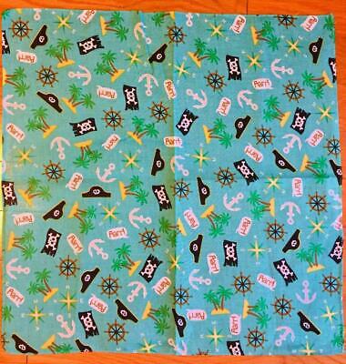12 Pack Childrens Pirate Anchor Biker Bandana USA Wrap Scarf 100% Cotton 22x22