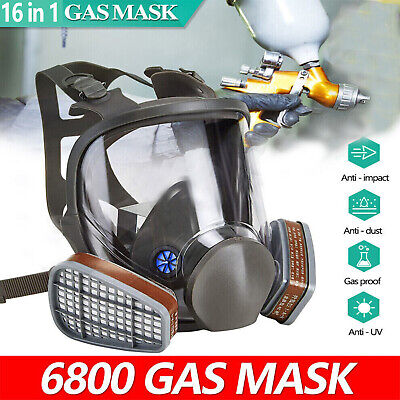 15 in 1 Full Face Gas Mask Facepiece Respirator For 6800 Gas Painting Spraying