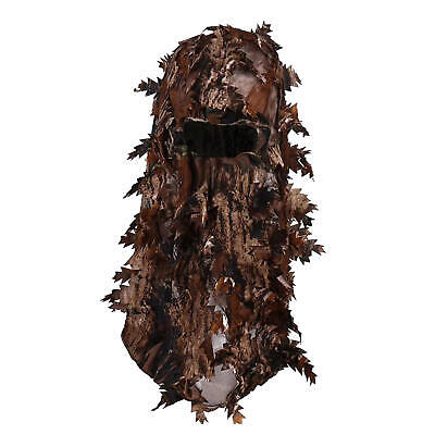 3D Leaf Camouflage Face Mask Outdoor Hunt Forest Full Head Camo Cover