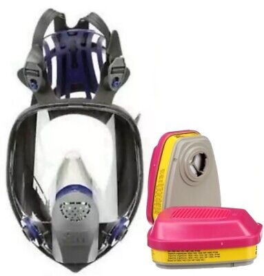 3M Ultimate FX Full Face Reusable Respirator FF-402, Medium with 2 cartridges