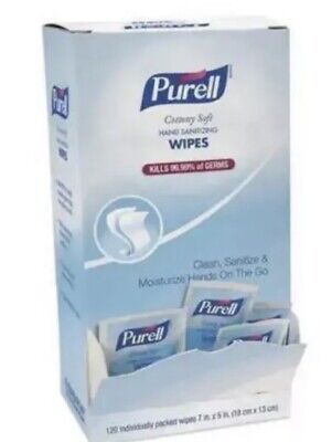 9027-12 Cottony Soft Hand Wipes, 120 Packets, Display Box