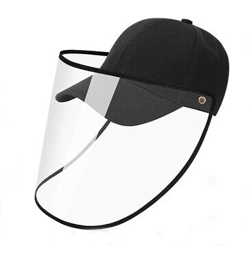 Baseball Cap with Soft Plastic Face Shield Protection FREE USA SHIPPING ‼