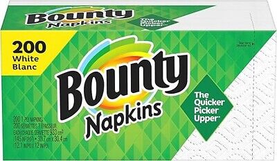 Bounty Assorted Print/White Quilted Napkins, 200-Count Package