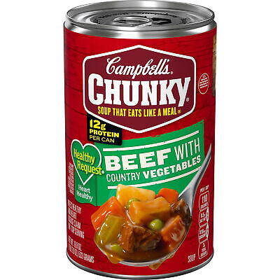 Campbell�s Chunky Healthy Request Soup, Ready to Serve Beef Soup with Country Ve
