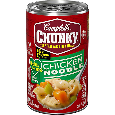 Chunky Soup, Healthy Request Chicken Noodle Soup, 18.6 Oz Can
