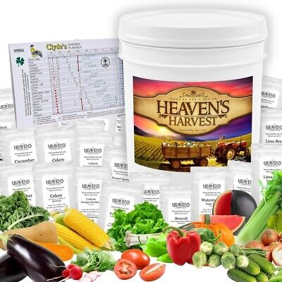Emergency Heirloom Seed Kit - 10-Year Storage, 25 Varieties for Self-Sufficiency