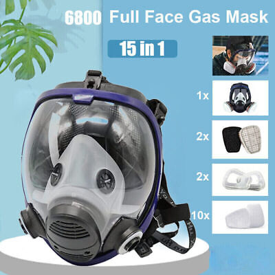 Facepiece Reusable Respirator 15 in 1 Full Face Gas Mask For Painting Spraying