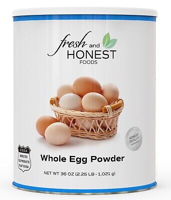 Fresh and Honest Foods Dehydrated Whole Egg Powder 36 OZ #10 Can -Emergency Food
