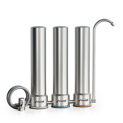 Frizzlife TS99 Countertop Water Filter System, Stainless Steel Water Filter
