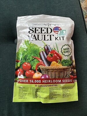 Gardeners Basics Seed Vault Kit Over 16,000 Heirloom Seeds Brand NEW