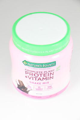 Nature's Bounty Complete Plant Protein & Vitamin Shake Chocolate EXP 4/25 U55B