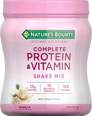 Nature's Bounty Complete Protein & Shake Mix with Collagen & Fiber, Contains ...