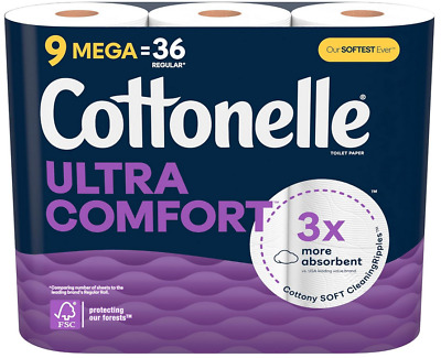 New - Cottonelle Ultra Comfort Soft Toilet Paper, Select Your Size.,