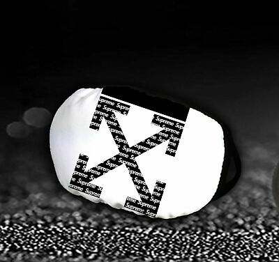 Off-White Fashion Designer's Cotton Half Face Masks Cloth Washable Mouth Cover