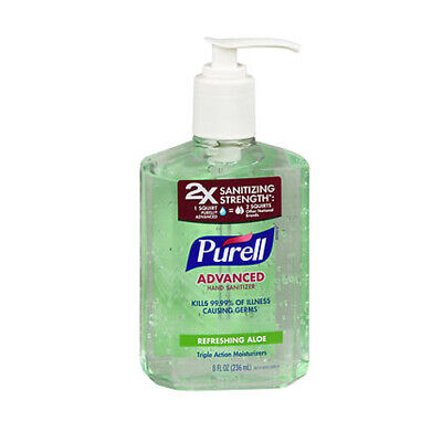 Purell Advanced Hand Sanitizer Gel With Pump Aloe 8 oz By Purell