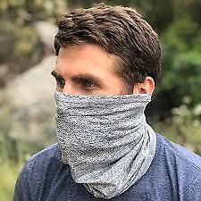PVTL Gaiter Face Scarf Mask Tube Bandana with Filter - Light Gray