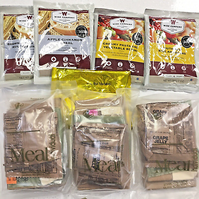 Sopakco Wise MRE Mix Lot Emergency Food Rice Bean Vegetable Pasta Cereal Camping