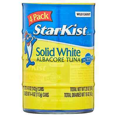 StarKist Solid White Albacore Tuna in Water , 5 Oz Can, 4-Pack Free Shipping