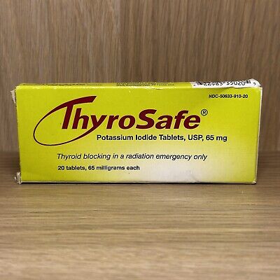 ThyroSafe Potassium Iodide Tablets - 20 Count, 65mg - 2032 Expiration
