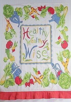 Victorian Trading Co Healthy Wealthy Wise Vegetable Kitchen Dish Towel
